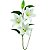 Haste Lírio Permanente 3D Silicone Branco 100cm com 3 Flores e 1 Botão - Imagem 6