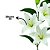 Haste Lírio Permanente 3D Silicone Branco 100cm com 3 Flores e 1 Botão - Imagem 7