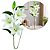 Haste Lírio Permanente 3D Silicone Branco 100cm com 3 Flores e 1 Botão - Imagem 1