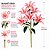 Buquê Permanente de Lírio Rosa 3D Silicone Premium 7 Flores 60cm - Imagem 3