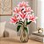 Buquê Permanente de Lírio Rosa 3D Silicone Premium 7 Flores 60cm - Imagem 2