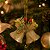 Kit 2 Mini Sinos Duplos Natalinos Dourados com Glitter, Laço e Placa Merry Christmas 7cm - Imagem 2