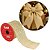 Fita Aramada Decorativa Off White Quadriculada Dourada 6,3cm x 9,14m - Imagem 1