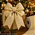 Fita Aramada Decorativa Off White Quadriculada Dourada 6,3cm x 9,14m - Imagem 3