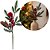 Galho Natalino Decorativo 47cm com Pinha, Berries e Bola Vermelha em Veludo Luxo - Imagem 1