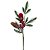 Galho Natalino Decorativo 47cm com Pinha, Berries e Bola Vermelha em Veludo Luxo - Imagem 3