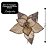 Kit 3 Flores Bico de Papagaio Natalina Veludo Champanhe 30cm com Glitter e Lantejoulas - Imagem 3