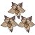 Kit 3 Flores Bico de Papagaio Natalina Veludo Champanhe 30cm com Glitter e Lantejoulas - Imagem 1