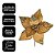 Flor Bico de Papagaio Natalina Veludo Luxo Ouro Velho 30cm Borda Glitter e Lantejoulas Dourado - Imagem 5