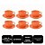 Jogo 6 Xícaras de Chá com Pires Cerâmica Viana Collection Laranja 160ml – 12 Peças - Imagem 6