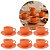 Jogo 6 Xícaras de Chá com Pires Cerâmica Viana Collection Laranja 160ml – 12 Peças - Imagem 1