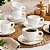 Jogo 6 Xícaras de Café com Pires Cerâmica Grace Collection Off White 90ml – 12 Peças - Imagem 2