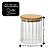 Kit 3 Potes Herméticos Redondo Vidro Borossilicato Listrado Tampa Bambu 550ml, 750ml e 1100ml - Imagem 8