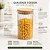 Pote Hermético Redondo Vidro Borossilicato Listrado Tampa de Bambu 750ml - Wellmix - Imagem 2