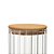 Pote Hermético Redondo Vidro Borossilicato Listrado Tampa de Bambu 750ml - Wellmix - Imagem 7