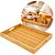 Bandeja Retangular de Bambu Grande Kazan Nature 40x28,5cm com Alças Laterais - Imagem 1