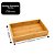 Bandeja Retangular Bambu Multiuso Para Cantinho do Café Gourmet 29,5x18cm Borda Alta - Imagem 4