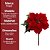 Kit 4 Flores Bico de Papagaio Natalina Veludo Vermelho 25cm com Folhagens Verdes Luxo - Imagem 9