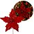 Kit 4 Flores Bico de Papagaio Natalina Gigante Veludo Vermelho 49cm com Glitter Luxo - Imagem 5