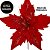 Kit 4 Flores Bico de Papagaio Natalina Gigante Veludo Vermelho 49cm com Glitter Luxo - Imagem 4