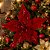 Kit 4 Flores Bico de Papagaio Natalina Gigante Veludo Vermelho 49cm com Glitter Luxo - Imagem 2