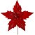 Flor Bico de Papagaio Natalina Gigante Veludo Vermelho 49cm com Glitter Luxo - Imagem 8