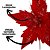 Flor Bico de Papagaio Natalina Gigante Veludo Vermelho 49cm com Glitter Luxo - Imagem 7