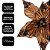 Kit 4 Flores Bico de Papagaio Natalina Veludo Marrom Luxo 30cm com Lantejoulas - Imagem 6