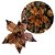 Kit 4 Flores Bico de Papagaio Natalina Veludo Marrom Luxo 30cm com Lantejoulas - Imagem 4