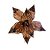 Flor Bico de Papagaio Natalina Veludo Marrom Luxo 30cm com Lantejoulas - Imagem 6