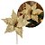 Flor Bico de Papagaio Natalina Dourada Full Glitter Quadriculada Prime 30cm - Imagem 1