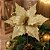 Flor Bico de Papagaio Natalina Dourada Full Glitter Quadriculada Prime 30cm - Imagem 2