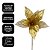 Flor Bico de Papagaio Natalina Dourada 25cm com Glitter e Pétalas Teladas Vazadas Luxo - Imagem 4