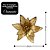 Kit 4 Flores Bico de Papagaio Natalina Veludo Champanhe 20cm com Glitter Dourado Luxo - Imagem 3