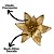 Kit 4 Flores Bico de Papagaio Natalina Veludo Champanhe 20cm com Glitter Dourado Luxo - Imagem 6