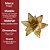 Flor Bico de Papagaio Natalina Veludo Champanhe 20cm com Glitter Dourado Luxo - Imagem 6