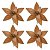 Kit 4 Flores Bico de Papagaio Natalina Veludo Ouro Velho 20cm com Glitter Dourado Luxo - Imagem 1