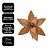 Kit 4 Flores Bico de Papagaio Natalina Veludo Ouro Velho 20cm com Glitter Dourado Luxo - Imagem 4