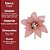 Flor Bico de Papagaio Natalina Veludo Rosê Gold 20cm com Glitter Dourado Luxo - Imagem 6