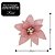 Flor Bico de Papagaio Natalina Veludo Rosê Gold 20cm com Glitter Dourado Luxo - Imagem 3
