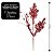 Galho Natalino Decorativo Folhagens e Berries Vermelho com Glitter 74cm - Imagem 5