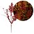 Galho Natalino Decorativo Folhagens e Berries Vermelho com Glitter 74cm - Imagem 1