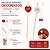 Kit 50 Palitos de Aperitivo Bambu 12cm Coração Love Vermelho e Branco - Tuut - Imagem 3