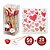 Kit Love 50 Palitos de Aperitivo Bambu + 20 Guardanapos Coração Vermelho e Branco - Imagem 1