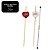 Kit Love 50 Palitos de Aperitivo Bambu + 20 Guardanapos Coração Vermelho e Branco - Imagem 6