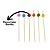 Kit 50 Palitos de Aperitivo Bambu Flowers Longo 12cm com Flores Coloridas - Imagem 8