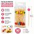 Kit 50 Palitos de Aperitivo Bambu Flowers Longo 12cm com Flores Coloridas - Imagem 2