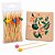 Kit Floral 50 Palitos de Aperitivo Flowers Coloridos + 20 Guardanapos Decorados Folha Dupla - Imagem 1