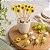 Kit 50 Palitos de Aperitivo Bambu 12cm Girassol e Borboletas Decorados - Imagem 2
