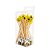 Kit 50 Palitos de Aperitivo Bambu 12cm Girassol e Borboletas Decorados - Imagem 7